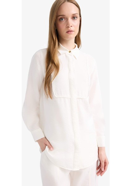 Regular Fit Uzun Kollu Tesettür Gömlek Tunik