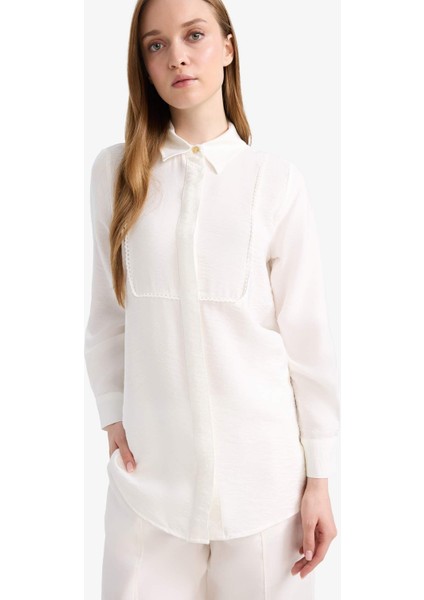 Regular Fit Uzun Kollu Tesettür Gömlek Tunik