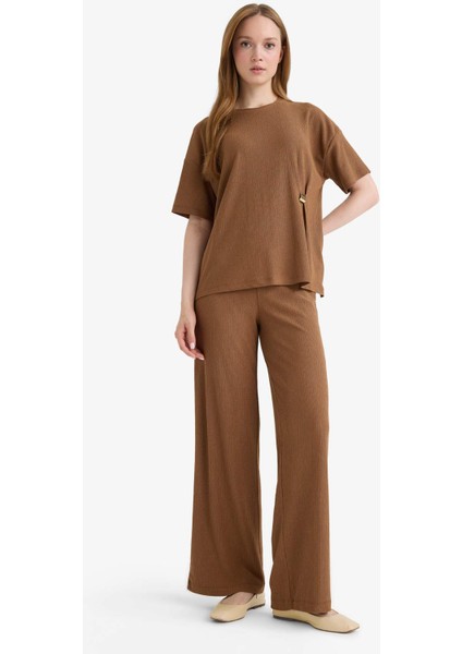 Straight Fit Bürümcük Pantolon