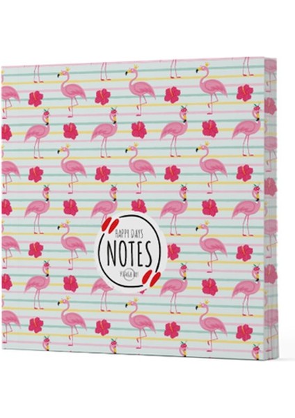 Flamingo 2 - Çizgisiz Yan Boyamalı Defter