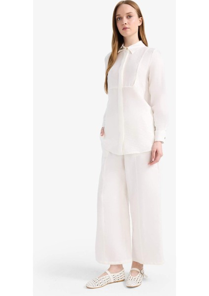 Beli Lastikli Basic Düz Modal Harem Pantolon