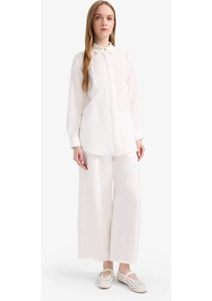 Beli Lastikli Basic Düz Modal Harem Pantolon