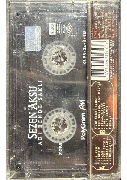 Kaset Sezen Aksu Adı Bende Saklı Kaset fiyatları