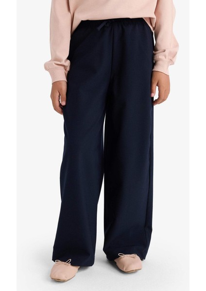 Kız Çocuk Wide Leg Geniş Paça Okul Pantolonu