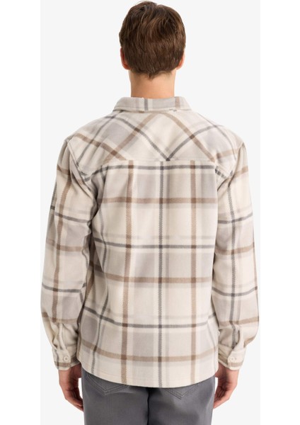 Regular Fit Kareli Polar Uzun Kollu Gömlek F0104AX25WN