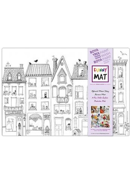 Funny Mat - Çatıdaki Leylek (Küçük Boy) - 33,5X48CM