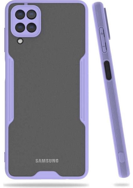Galaxy A12 Kılıf Mbvo Parfe Kapak-Mor