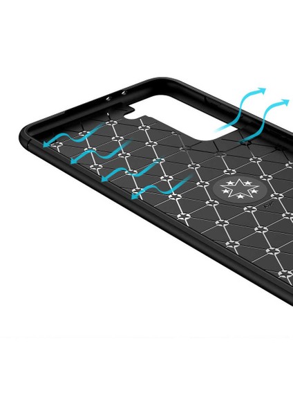 Galaxy S21 Kılıf Mbvo Ravel Silikon Kapak-Siyah-Mavi fiyatları