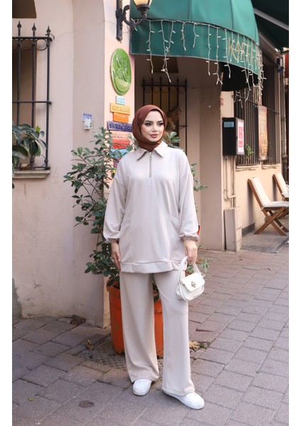 Yarım Fermuarlı Cepli Modal Takım fiyatları