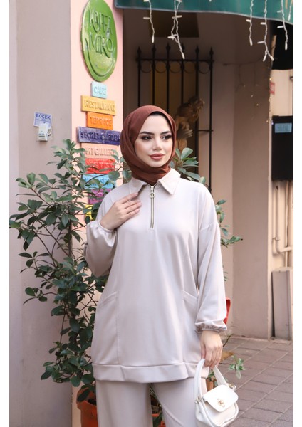 Yarım Fermuarlı Cepli Modal Takım fırsatları