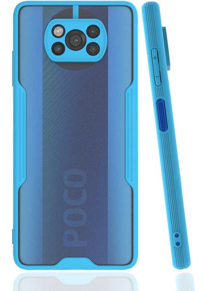 Xiaomi Poco X3 Kılıf Mbvo Parfe Kapak-Mavi