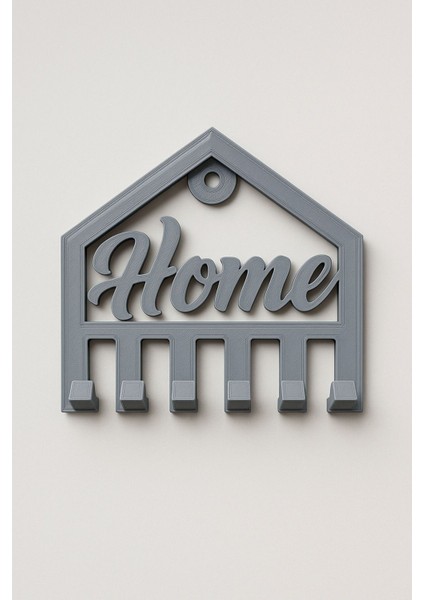 Dekoratif Açılır Kapanır Anahtar Askı Home Detay 15 x 15 cm