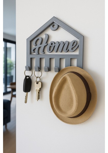 Dekoratif Açılır Kapanır Anahtar Askı Home Detay 15 x 15 cm fiyatları