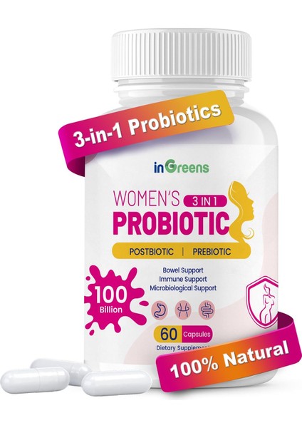 Women\'s Probiotic + Postbiotic + Prebiotic 100 Billion 60 Kapsül