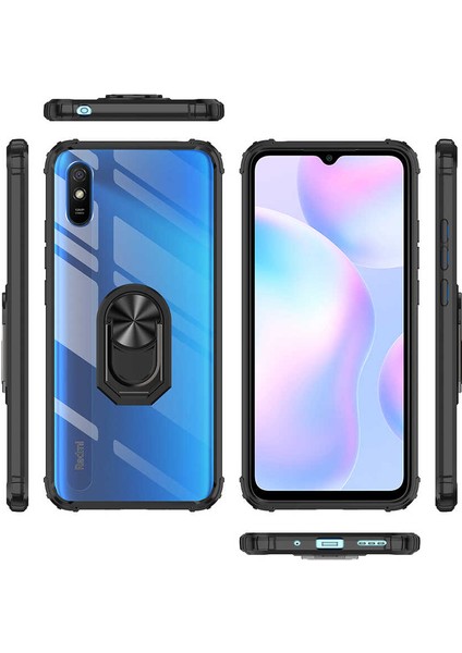 Xiaomi Redmi 9A Kılıf Mbvo Mola Kapak-Siyah modelleri