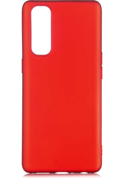 Oppo Reno 4 Pro Kılıf Mbvo Premier Silikon Kapak-Kırmızı