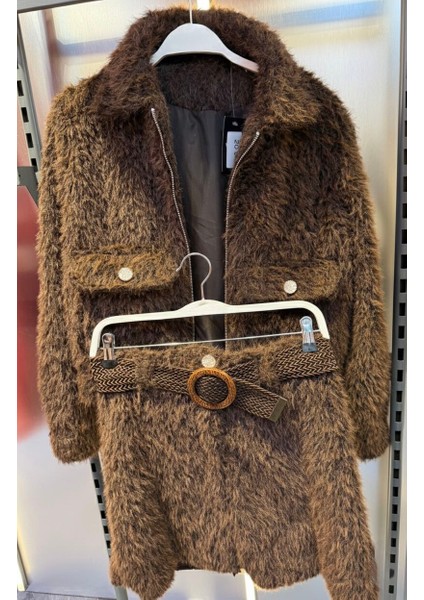 Kürklü Ceket Etek Takım Yeni