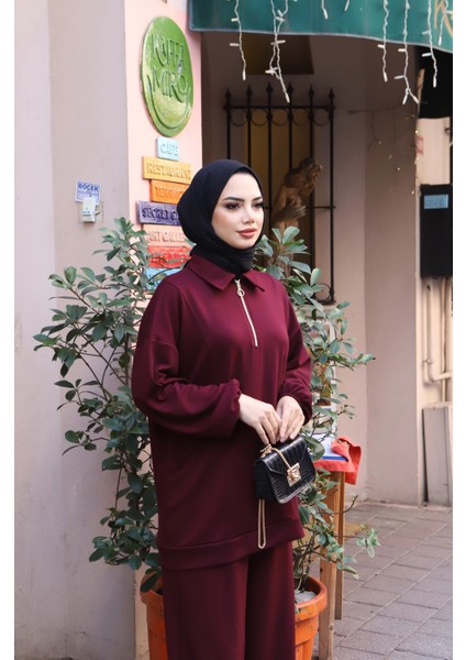 Yarım Fermuarlı Cepli Modal Takım fırsatları