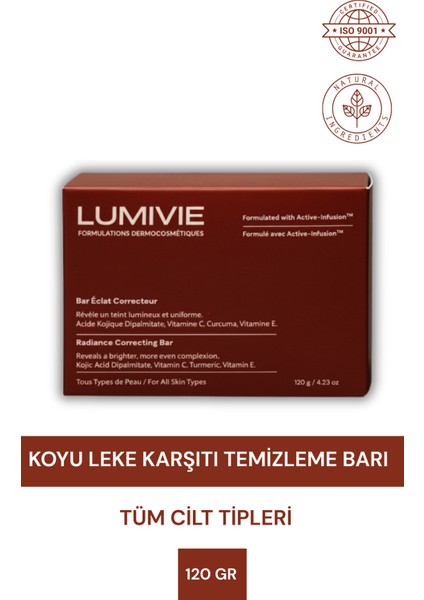 Radiance Correcting Bar - Kojic Asit Sabunu, Zerdeçal ve Kojik Asit Dipalmitat - Koyu Leke Karşıtı
