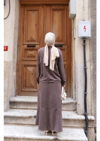 Omuzdan Pileli Ipek Süet Elbise indirimleri