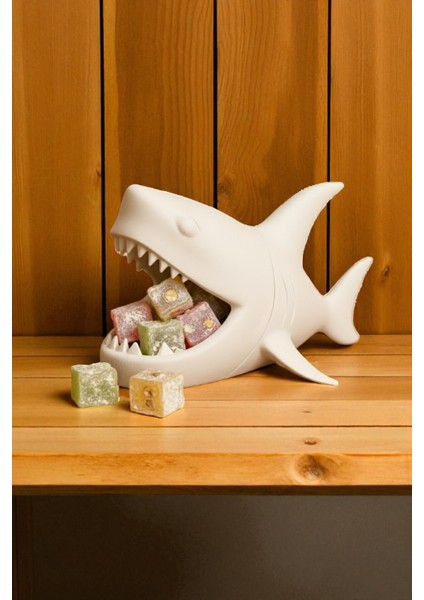 Köpekbalığı Masa Üstü Organizer Kahve Kapsülü, Lokum, Takı Düzenleyici, Modern Dekoratif Biblo