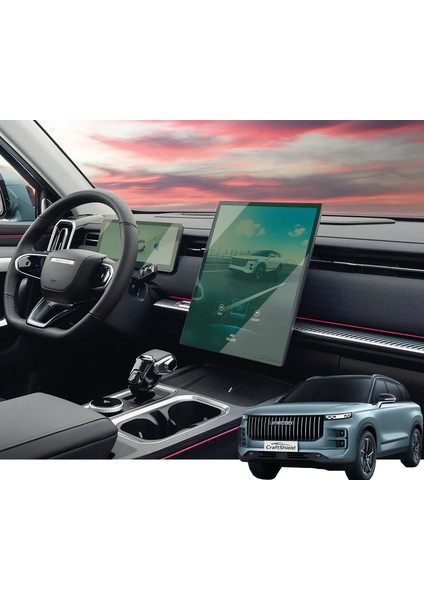 Jaecoo 7 Evolve (2024-2025) Uyumlu 14.8" Multimedya ve 10.25" Gösterge Çift Set 9h Nano Ekran Koruyucu
