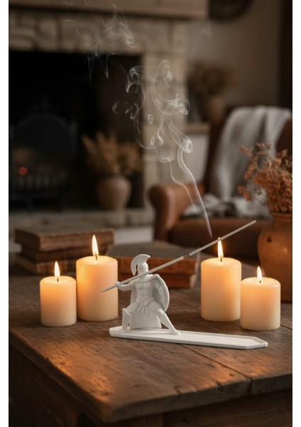 Gladyatör Figür Tütsülük Dekoratif Heykel Biblo Ev Ofis Aksesuarı Antik Tema Hediye