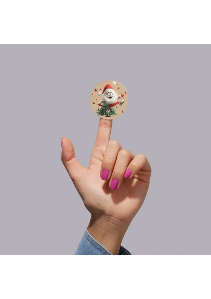 40 Adet Yılbaşı 2026 Etiket Seti – 5cm Yuvarlak Etiket | Hediyelik, Ambalaj Süsü, Paketleme fırsatları