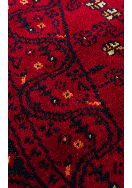 Historic 959 Red Q Afgan Desenli El Emeği ile Özel Tezgahlarda Üretilen Tencel Uşak Halısı fırsatları