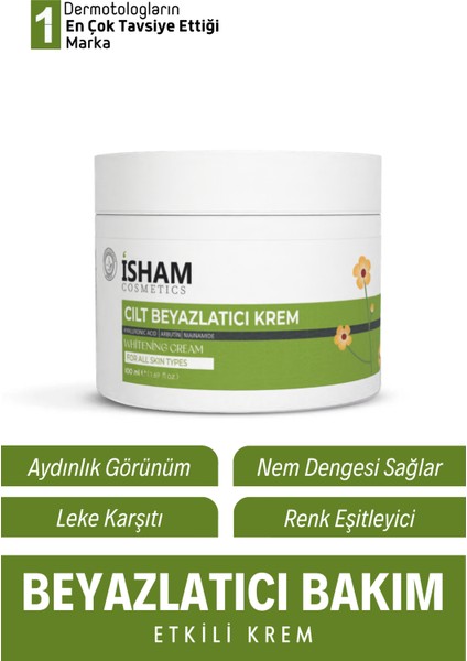 Koltuk Altı-Diz-Dirsek ve Bikini Bölgesi Cilt Beyazlatıcı Krem 100 ml Skin Whitening Cream