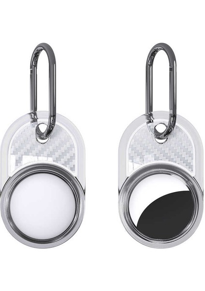 ​mbvo Airtag 05 Uyumlu Silikon Anahtarlık-Beyaz