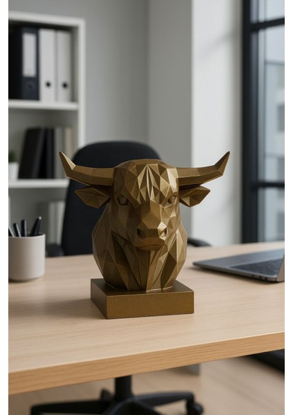 Dekoratif Büst Boğa Heykel Özel Tasarım Hediye 12 x 16 cm fiyatları