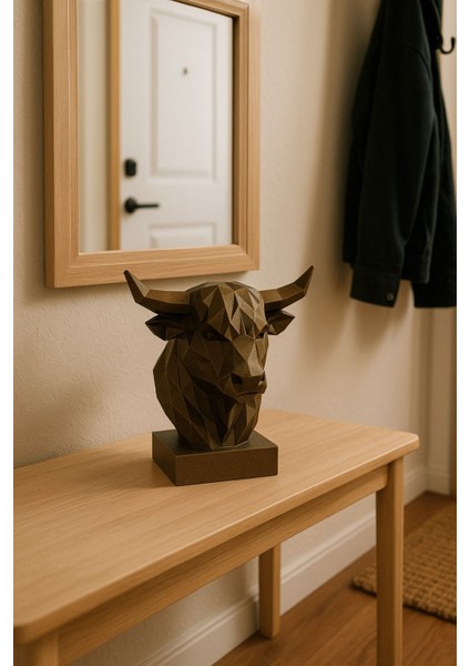 Dekoratif Büst Boğa Heykel Özel Tasarım Hediye 12 x 16 cm modelleri