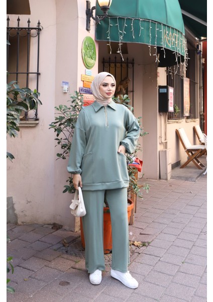 Yarım Fermuarlı Cepli Modal Takım fiyatları