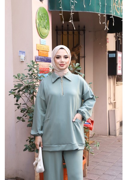 Yarım Fermuarlı Cepli Modal Takım fırsatları