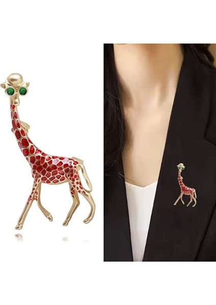 Mr. Giraffe Zürafa Broş