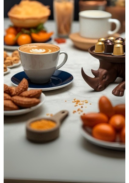 Dekoratif Gergedan Figürlü Çok Amaçlı Sunum Tabağı, Organizer, Anahtarlık ve Şekerlik indirimleri