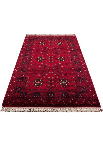 Historic 959 Red Afgan Desenli El Emeği ile Özel Tezgahlarda Üretilen Tencel Uşak Halısı modelleri