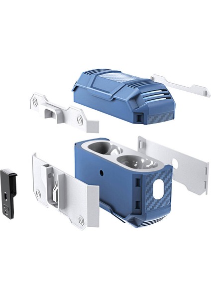 Airpods 3. Nesil Uyumlu Mbvo Airbag 35 Darbelere Karşı Dayanıklı Düğmeli Kılıf-Mavi fiyatları