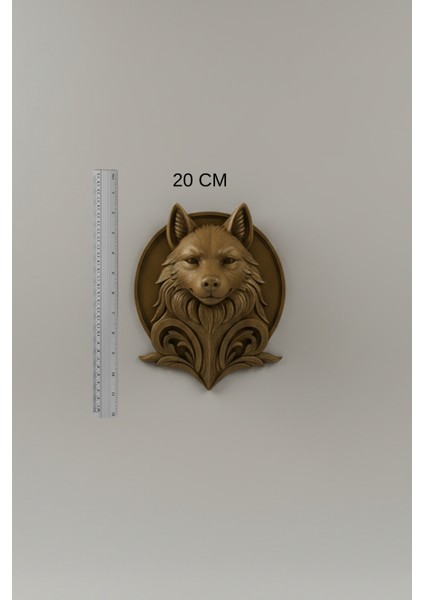 Dekoratif Bozkurt Gold Hediyelik Ofis Ev Duvar Dekoru 20 cm fırsatları