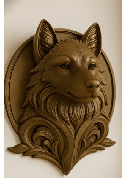 Dekoratif Bozkurt Gold Hediyelik Ofis Ev Duvar Dekoru 20 cm indirimleri