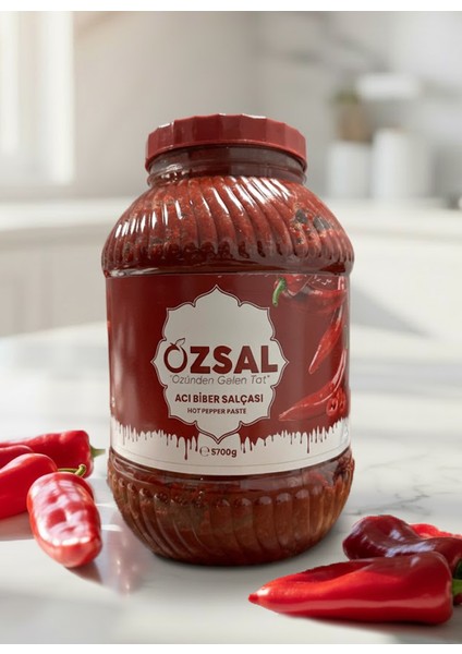 Özsal Acı Biber Salçası 5700 Gram
