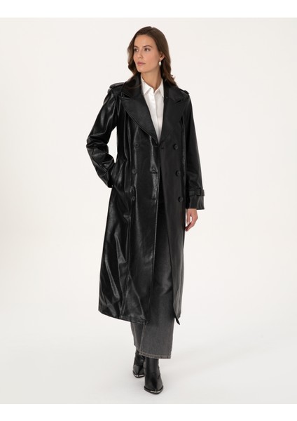 Kadın Siyah Trençkot 50295956-VR046 modelleri
