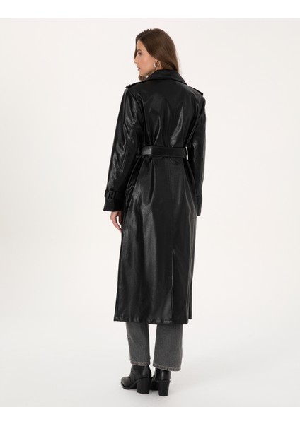 Kadın Siyah Trençkot 50295956-VR046 fırsatları