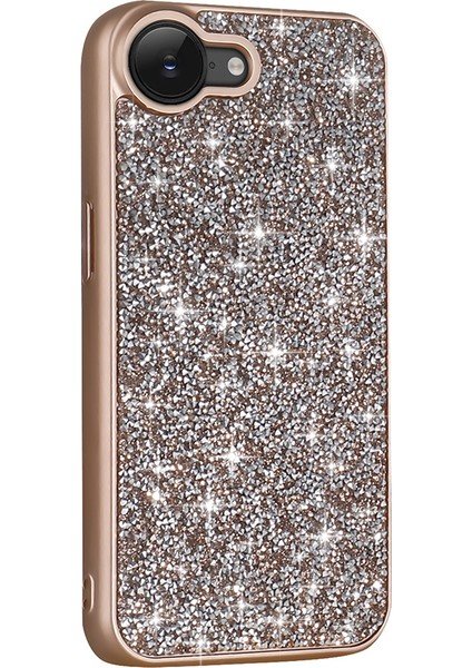 Apple iPhone 16E Kılıf Parlak Taşlı Tasarım Zore Pırlanta Kapak