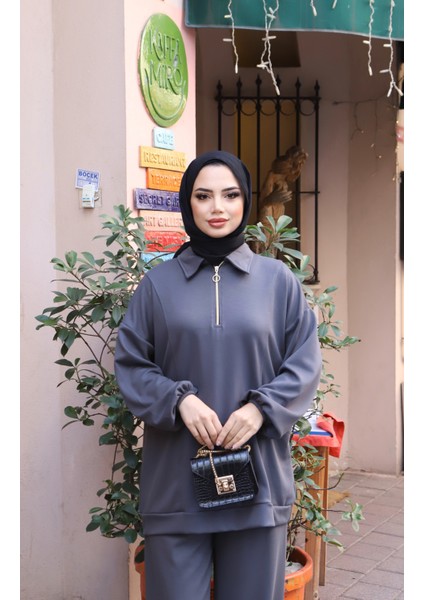 Yarım Fermuarlı Cepli Modal Takım modelleri