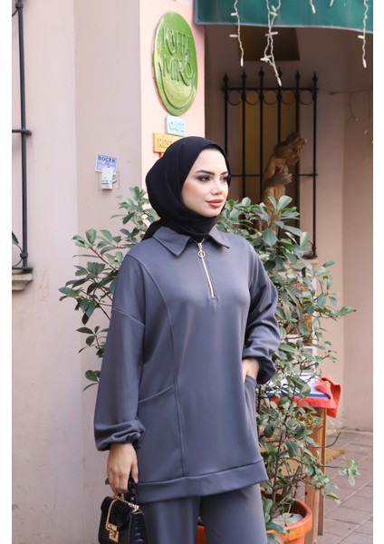 Yarım Fermuarlı Cepli Modal Takım fırsatları