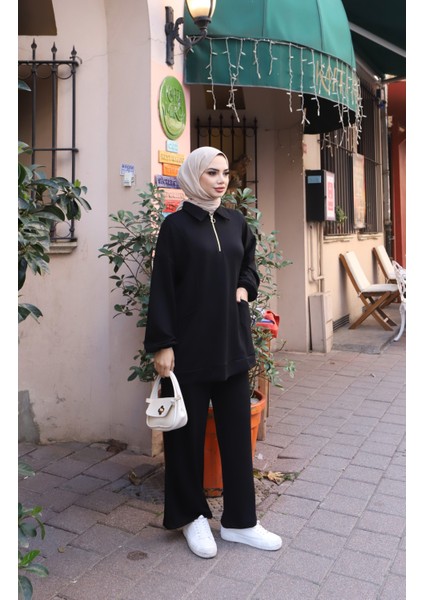 Yarım Fermuarlı Cepli Modal Takım fiyatları