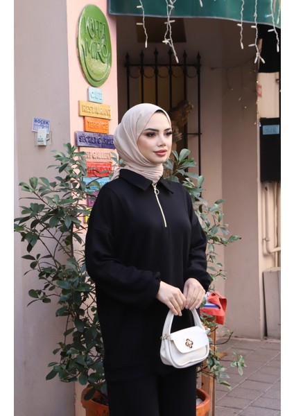 Yarım Fermuarlı Cepli Modal Takım modelleri