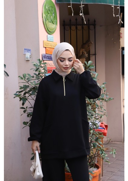 Yarım Fermuarlı Cepli Modal Takım fırsatları